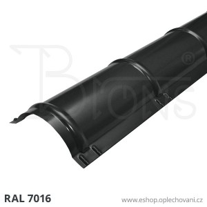 Hřebenáč plechový tmavě šedý RAL 7016