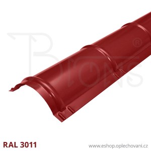 Hřebenáč plechový vínově červená RAL 3011
