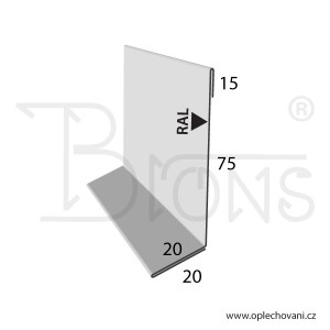 Krytí krajového krovu rš 130 dekor antický dub - obr. 2