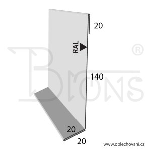 Krytí krajového krovu rš 200 dekor antický dub - obr. 2