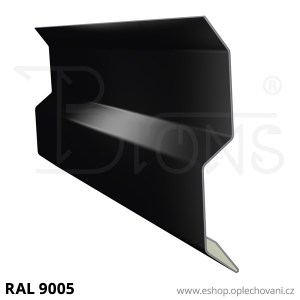 Krycí lišta KLA80, černá RAL9005