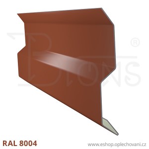 Krycí lišta KLA80, cihlově červená RAL8004