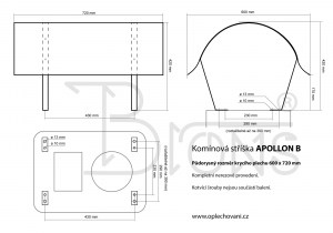 Komínová stříška nerez Apollon B (600x720) - obr. 2