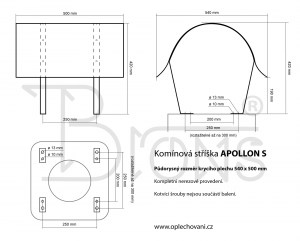 Komínová stříška nerez Apollon S (540x500) - obr. 2