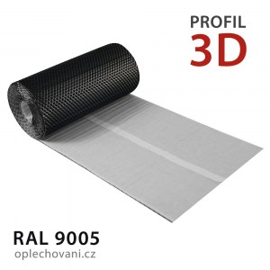  Těsnící pás na komín 3D - černý RAL 9005