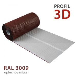  Těsnící pás na komín 3D - červenohnědá RAL 3009