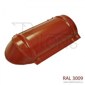 Koncový hřebenáč oblý - červenohnědý RAL 3009