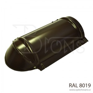 Koncový hřebenáč oblý - tmavě hnědý RAL 8019
