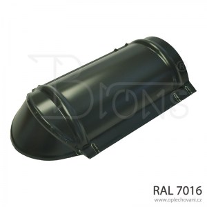 Koncový hřebenáč oblý - tmavě šedý RAL 7016