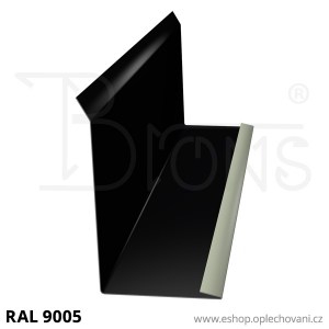Lemování zdí LZ200, černá RAL9005