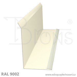 Lemování zdí LZ200, šedobílá RAL 9002