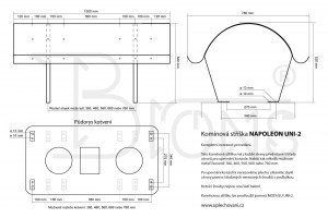 Komínová stříška nerez Napoleon UNI-2 (780x1000) - obr. 2