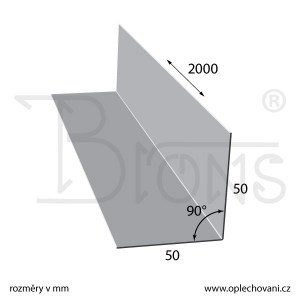 Nerezový roh 50 x 50 x 2000 mm tl. 0,8