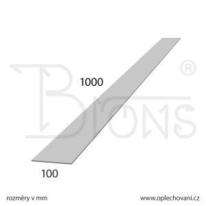 Nerezový plech rovinný 100 x 1000 mm tl. 0,8