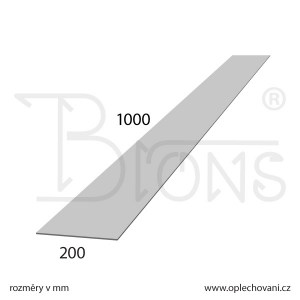 Nerezový plech rovinný 100 x 2000 mm tl. 0,8
