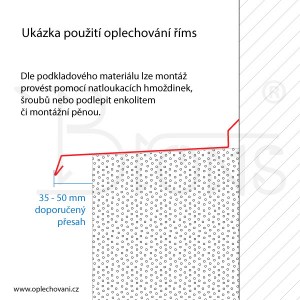 Oplechování říms rš 340 vínově červená - obr. 3