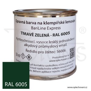 Opravná barva 50 ml - tmavě zelená - RAL 6005 - obr. 1