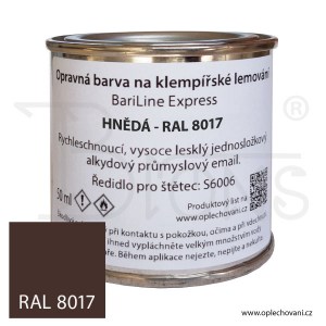 Opravná barva 50 ml - hnědá - RAL 8017 - obr. 1