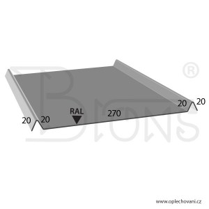 Plechová krytina BRONS 125 cm červenohnědá RAL3009 - obr. 2