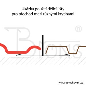 Dělicí lišta rš 320 šedobílá - obr. 3