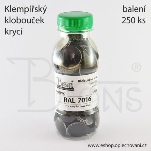 Klobouček krycí - tmavě šedá RAL 7016 - obr. 2