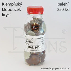 Klobouček krycí - mahagonová hnědá RAL 8016 - obr. 2