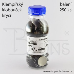 Klobouček krycí - černá RAL 9005 - obr. 2