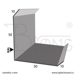 Roh vnější rš 120 grafitová šeď - obr. 2