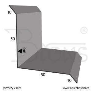 Roh vnitřní rš 120 grafitová šeď - obr. 2