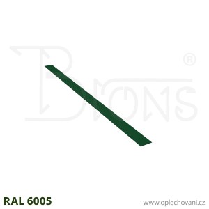 Rovinný plech pozinkovaný lakovaný 100 x 2000 mm | tmavě zelená RAL 6005