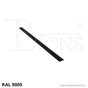 Rovinný plech pozinkovaný lakovaný 100 x 2000 mm | černá RAL 9005