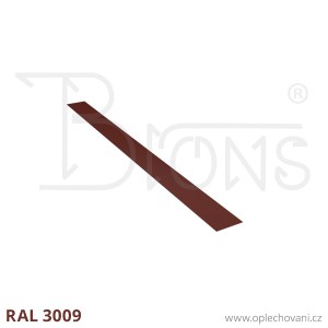 Rovinný plech pozinkovaný lakovaný 150 x 2000 mm | červenohnědá RAL 3009
