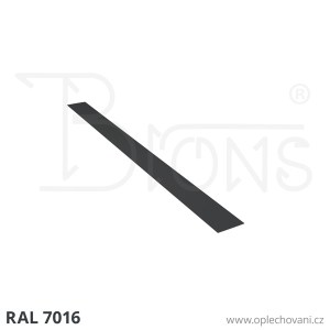 Rovinný plech pozinkovaný lakovaný 150 x 2000 mm | tmavě šedá RAL 7016