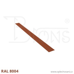 Rovinný plech pozinkovaný lakovaný 150 x 2000 mm | cihlově červená RAL 8004