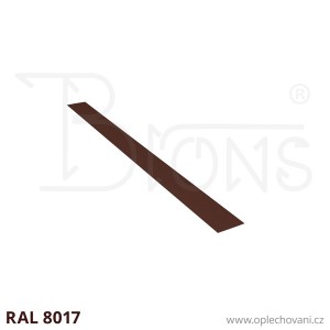 Rovinný plech pozinkovaný lakovaný 150 x 2000 mm | hnědá RAL 8017