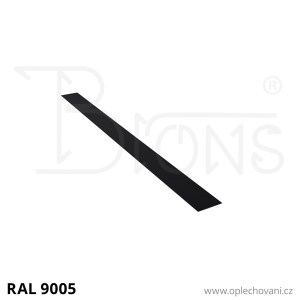 Rovinný plech pozinkovaný lakovaný 150 x 2000 mm | černá RAL 9005
