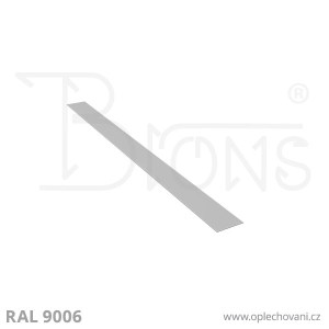 Rovinný plech pozinkovaný lakovaný 150 x 2000 mm | stříbrná RAL 9006