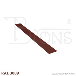 Rovinný plech pozinkovaný lakovaný 200 x 2000 mm | červenohnědá RAL 3009