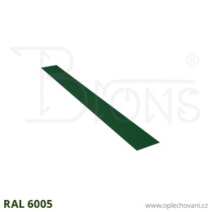 Rovinný plech pozinkovaný lakovaný 200 x 2000 mm | tmavě zelená RAL 6005
