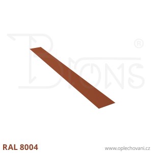 Rovinný plech 200 x 2000 mm cihlově červená - obr. 1