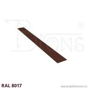 Rovinný plech pozinkovaný lakovaný 200 x 2000 mm | hnědá RAL 8017