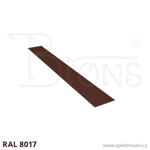 Rovinný plech pozinkovaný lakovaný 250 x 2000 mm | hnědá RAL 8017