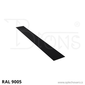 Rovinný plech pozinkovaný lakovaný 250 x 2000 mm | černá RAL 9005
