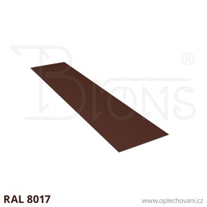 Rovinný plech pozinkovaný lakovaný 450 x 2000 mm | hnědá RAL 8017
