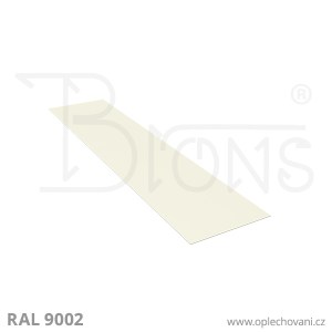 Rovinný plech pozinkovaný lakovaný 450 x 2000 mm | šedobílá RAL 9002