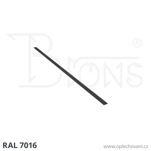 Rovinný plech pozinkovaný lakovaný 50 x 2000 mm | tmavě šedá RAL 7016