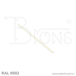 Rovinný plech pozinkovaný lakovaný 50 x 2000 mm | šedobílá RAL 9002