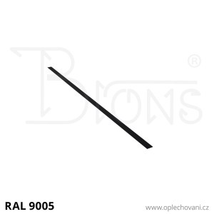 Rovinný plech pozinkovaný lakovaný 50 x 2000 mm | černá RAL 9005