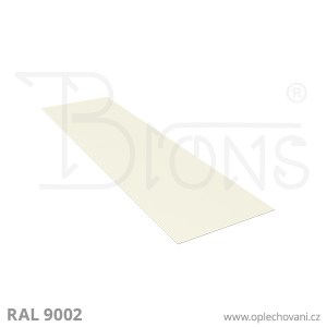 Rovinný plech pozinkovaný lakovaný 550 x 2000 mm | šedobílá RAL 9002