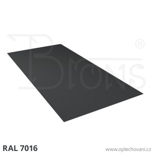 Rovinný plech pozinkovaný lakovaný 950 x 2000 mm | tmavě šedá RAL 7016